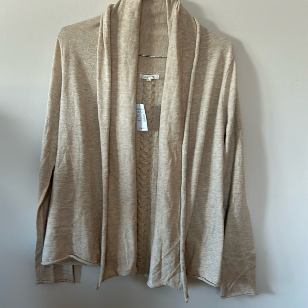 Maurice’s beige sweater cotton/polyester/acrylic blend long sleeved size S  NWT